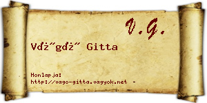 Vágó Gitta névjegykártya
